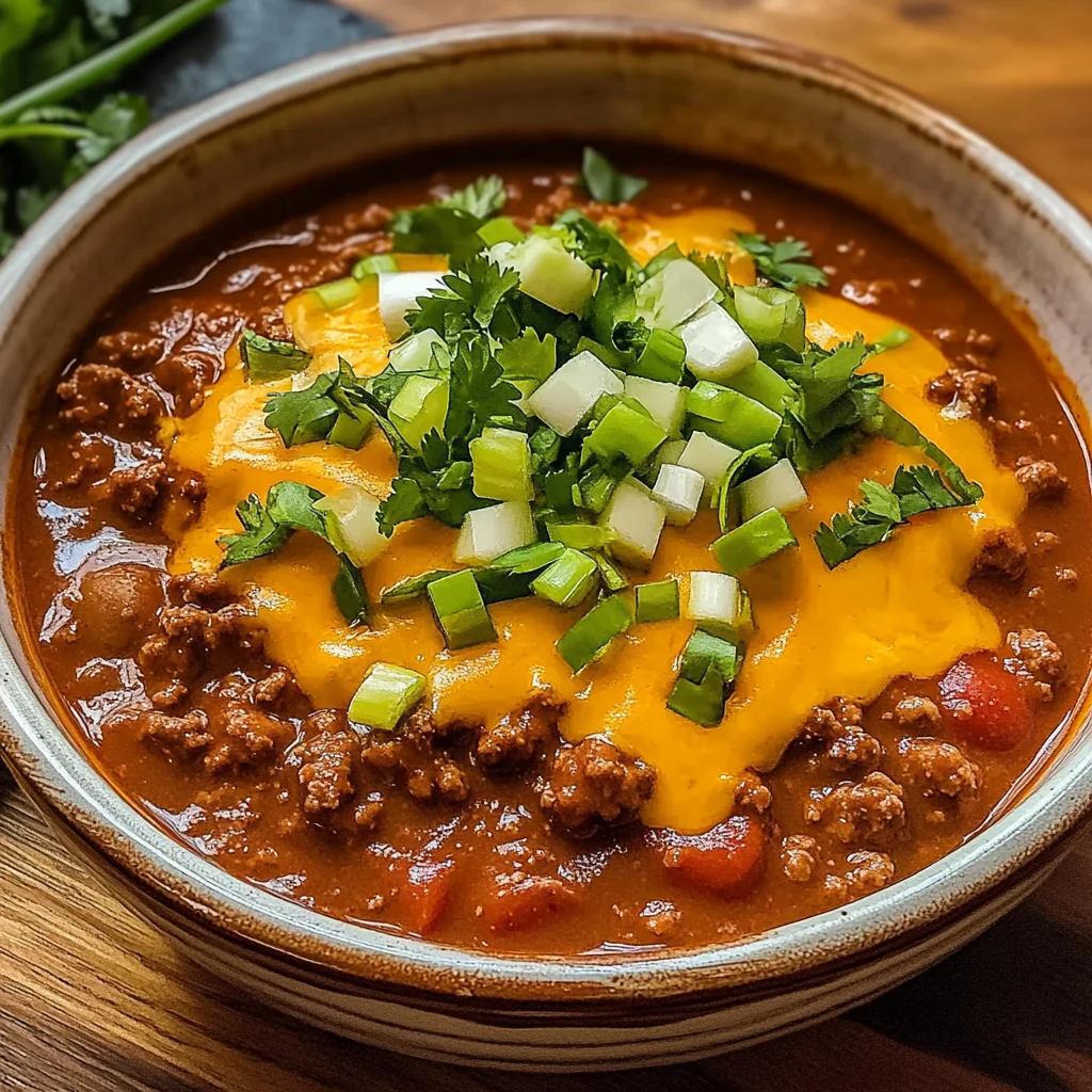 Crockpot Spicy Queso Beef Chili