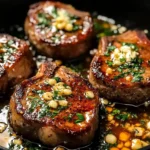 Garlic Butter Pan Seared beef Chops