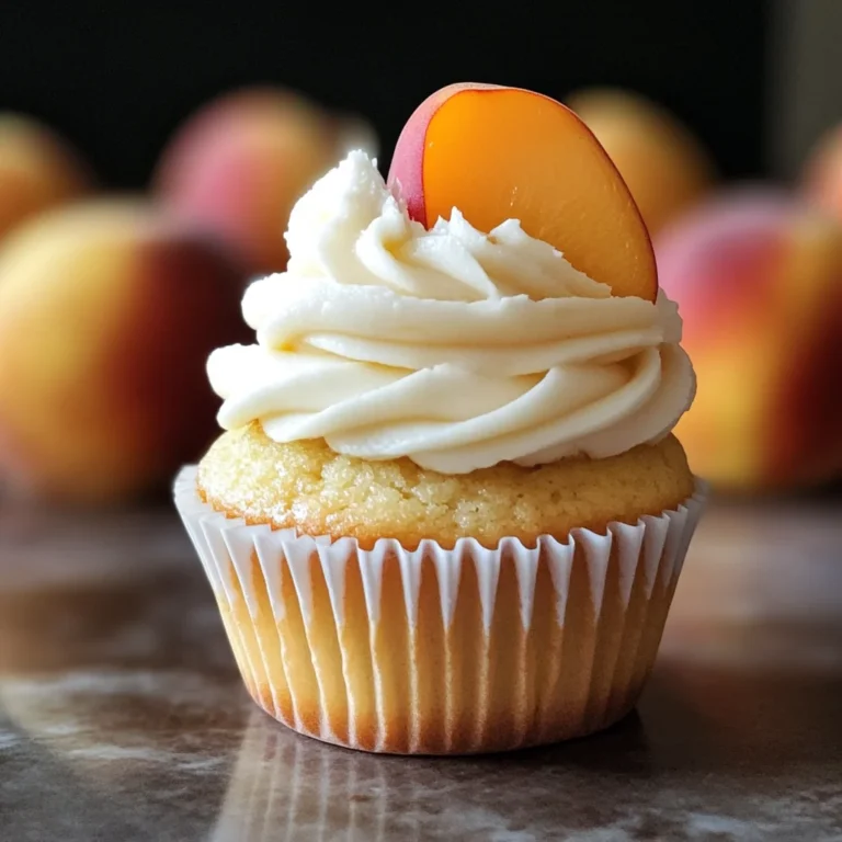 Honey Peach Cream Cheese Cupcakes