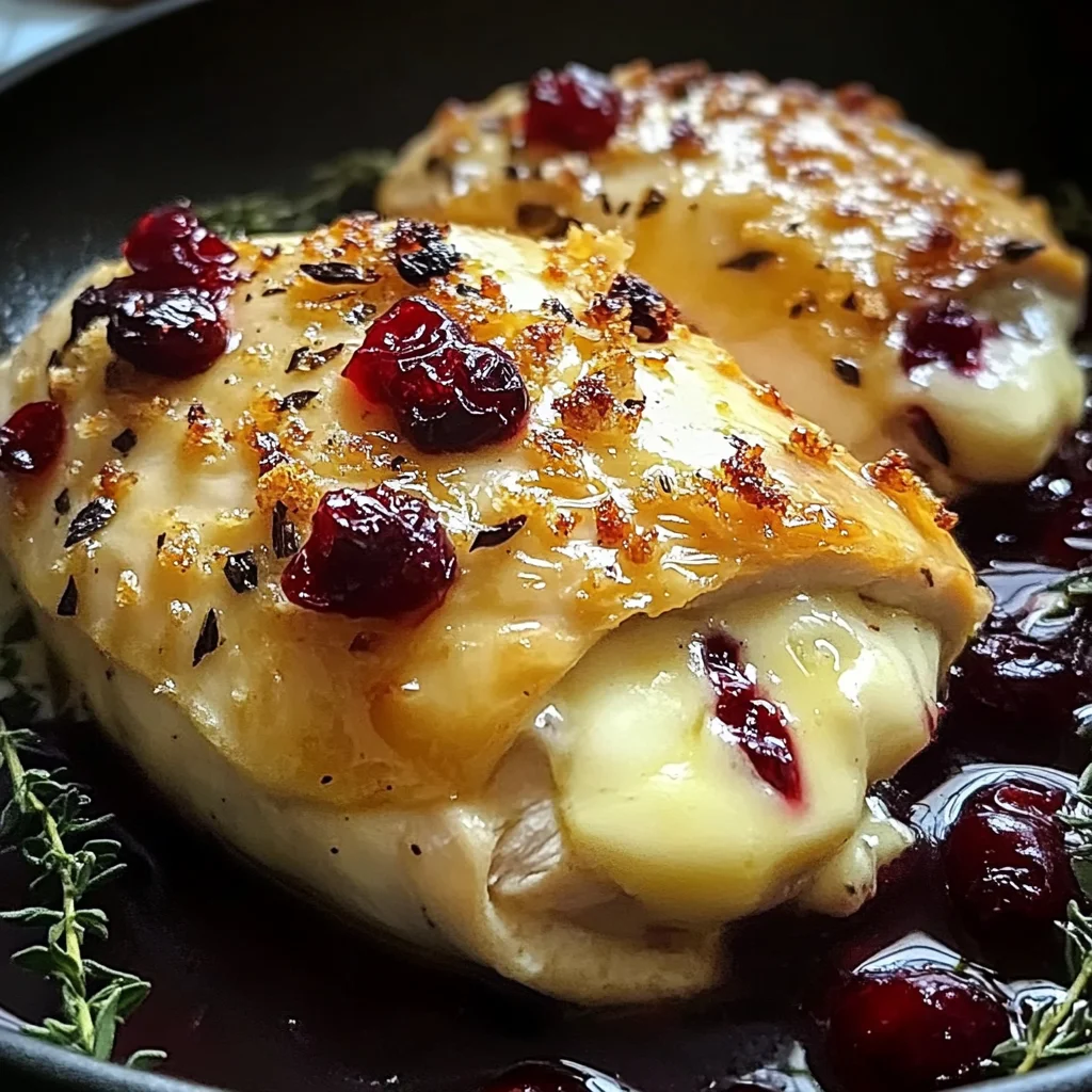 Impressive Cranberry Brie Stuffed Chicken
