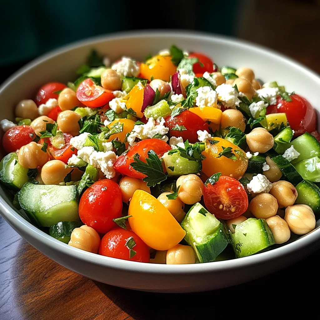 Mediterranean Chickpea Salad with Lemon Vinaigrette: The Best Summer Dish