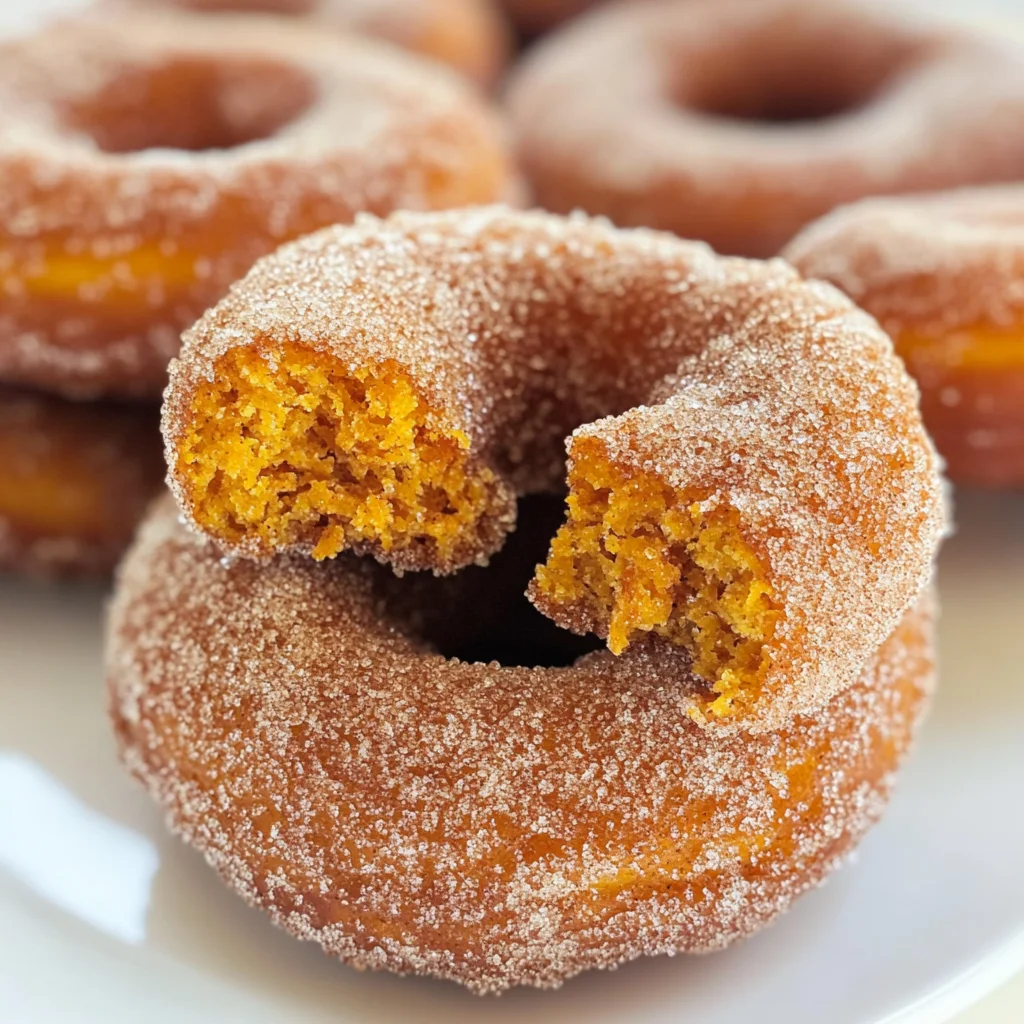 Pumpkin Cinnamon Sugar Donuts