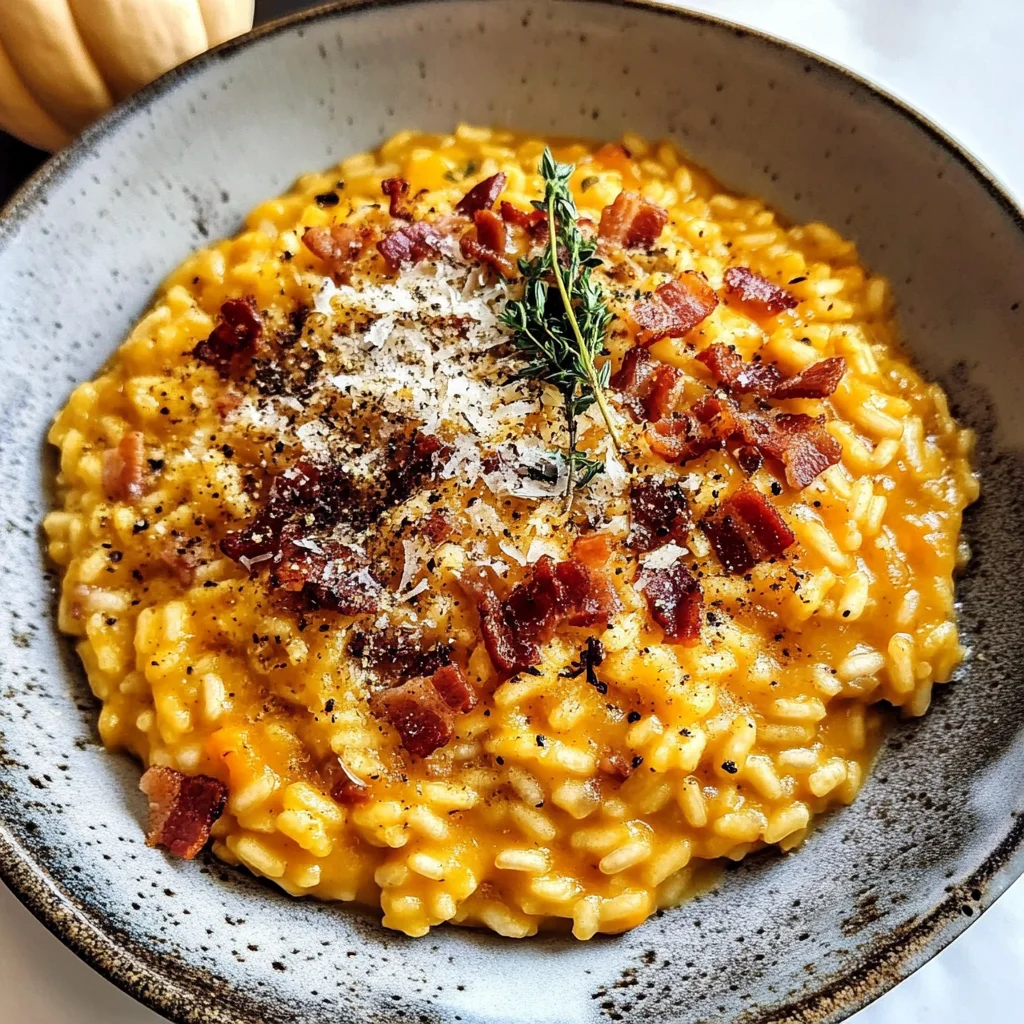 Pumpkin Risotto with Bacon & Parmesan