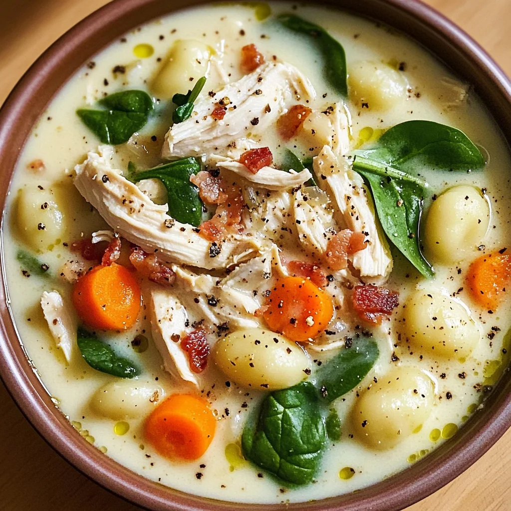 Creamy Crockpot Chicken Gnocchi Soup