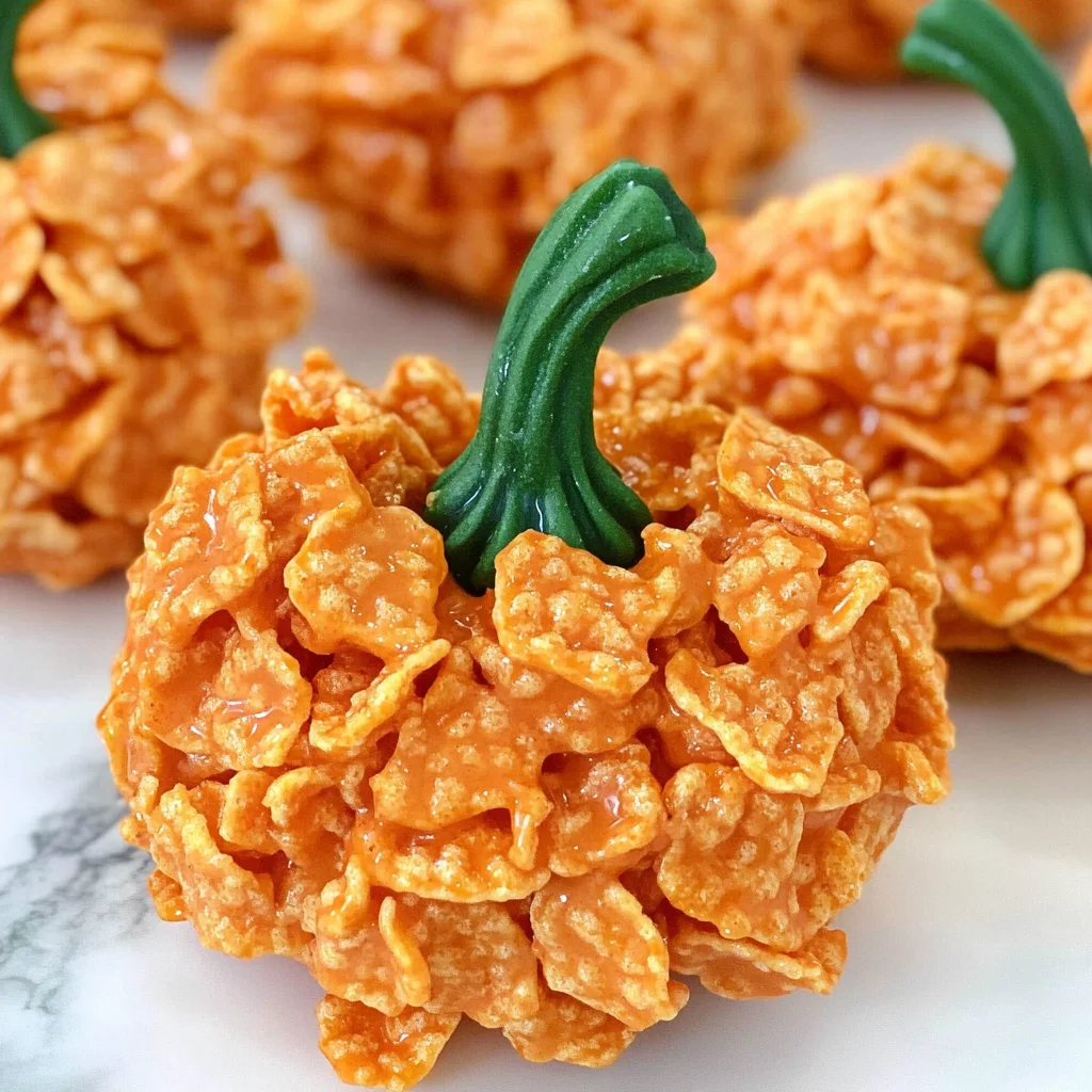 Easy Cornflake Pumpkins