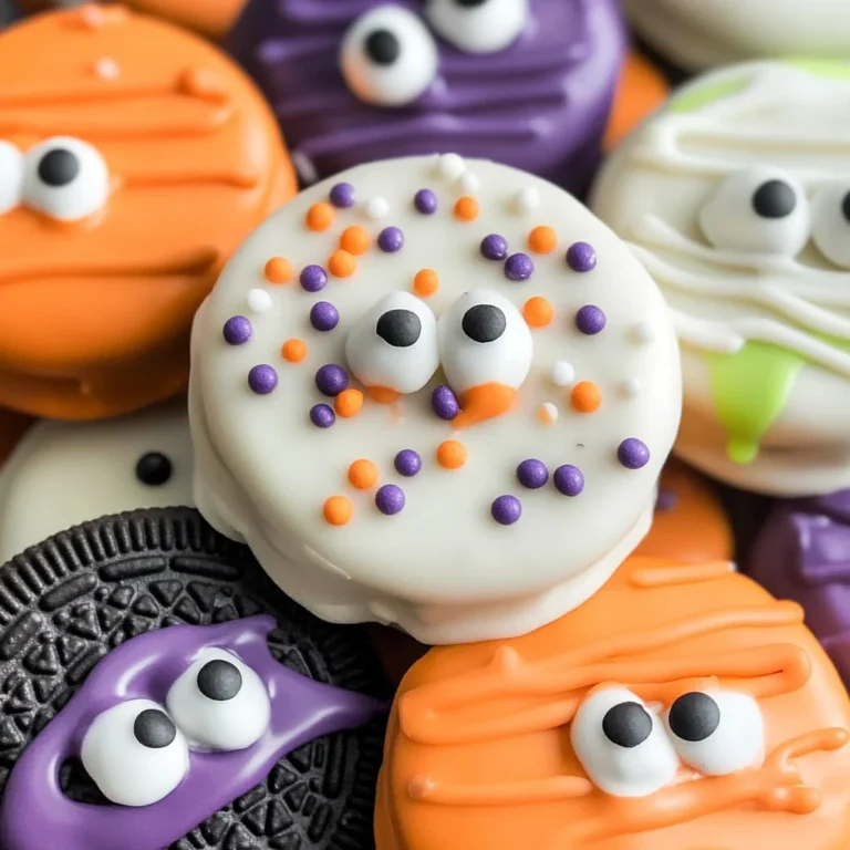 Easy Halloween Dipped Oreo Cookies Recipe