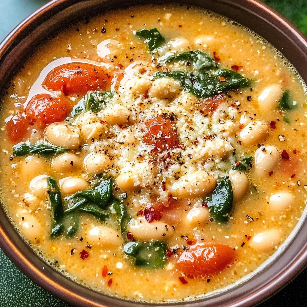 Fire Roasted Parmesan & White Bean Soup