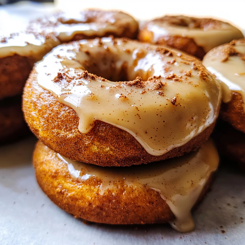 Gluten and Dairy Free Pumpkin Donuts with Maple Glaze