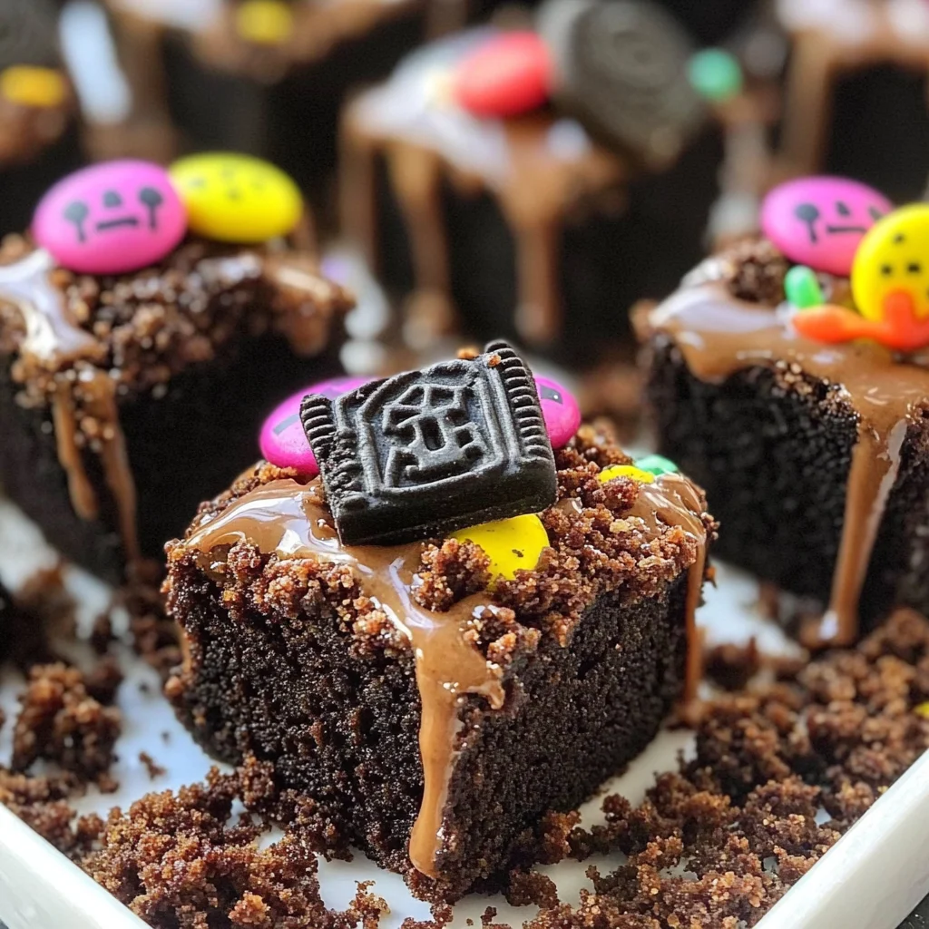 Graveyard Brownie Bites
