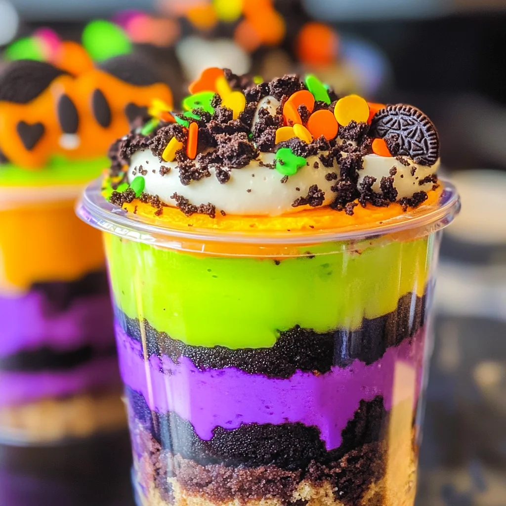 Halloween Pudding Cups