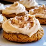 Pumpkin Cookies with Cream Cheese Frosting