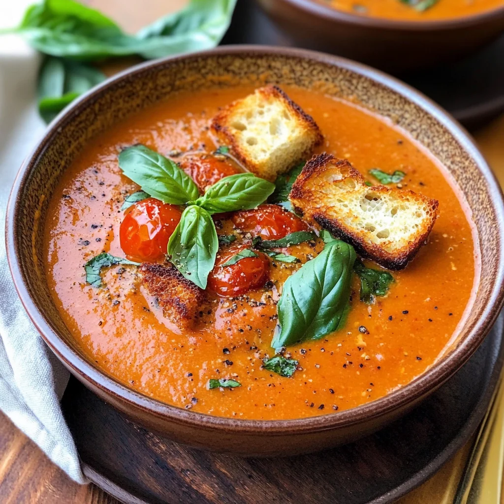 Roasted Tomato Basil Soup