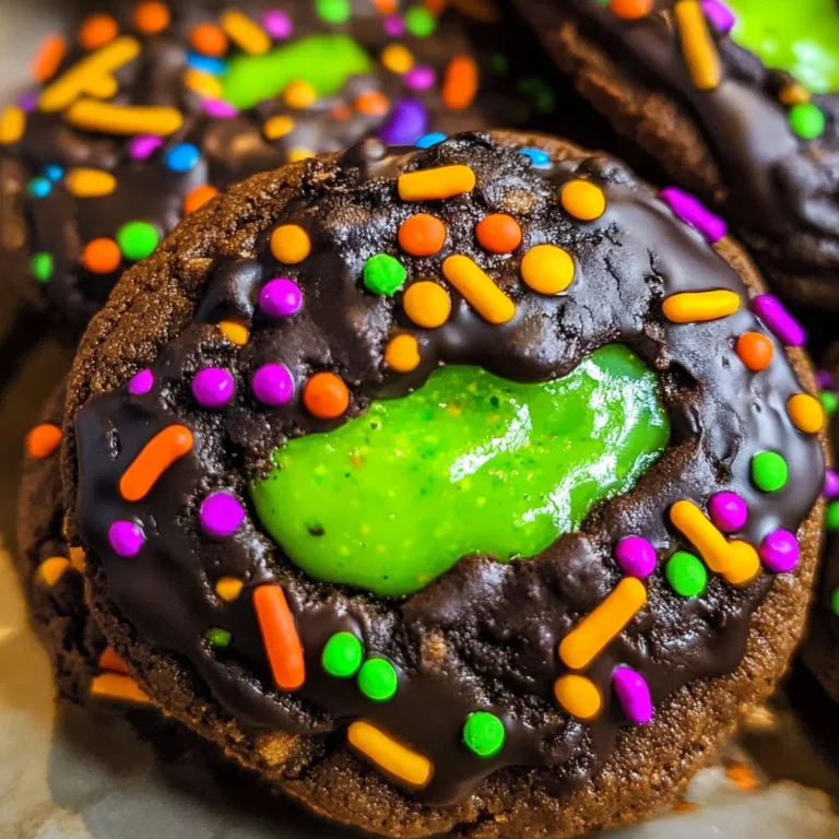 Slime Filled Halloween Cookies