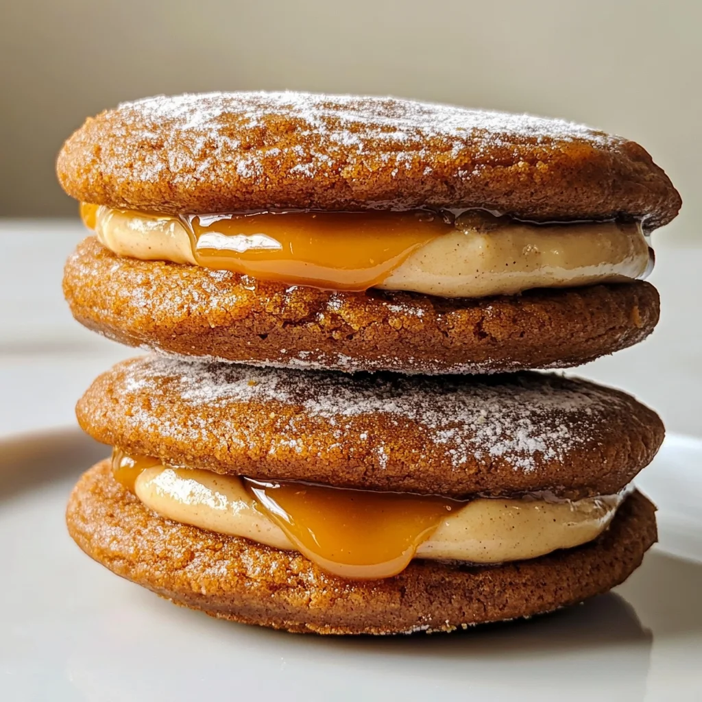 Apple Cider Whoopie Pie Cookies with Caramel