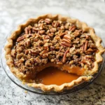 Bourbon Pumpkin Pie with a Salted Brown Butter Pecan Streusel