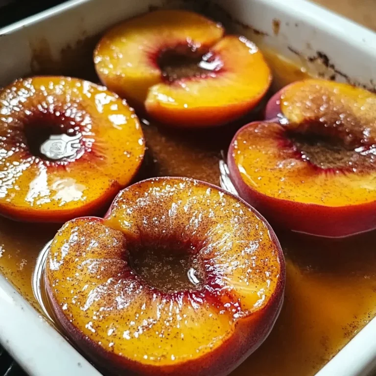 Cinnamon Sugar Baked Peaches