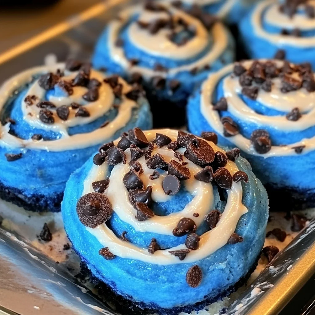 Cookie Monster Cinnamon Rolls Recipe