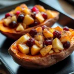 Cranberry Apple Twice-Baked Sweet Potatoes