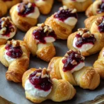 Cranberry Cream Cheese Crescent Bites