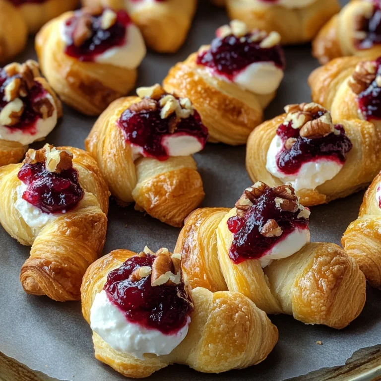 Cranberry Cream Cheese Crescent Bites