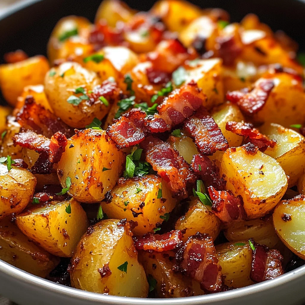 Crispy Bacon Honey Roasted Potatoes