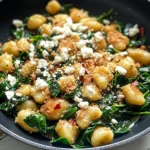 Crispy Gnocchi With Spinach And Feta