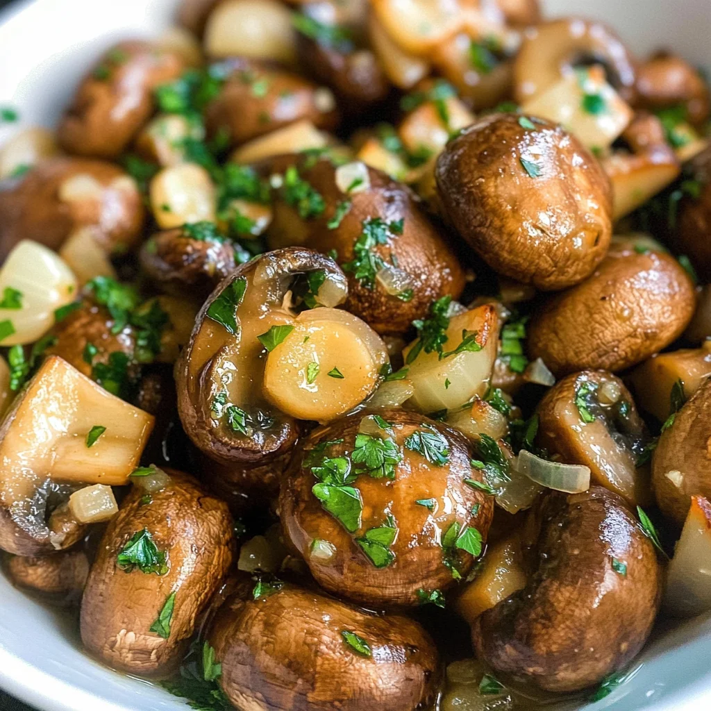 Garlic Butter Mushrooms & Onions