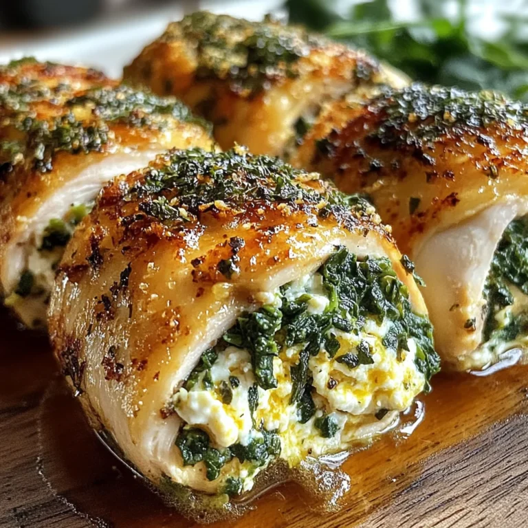 Herbed Ricotta Stuffed Chicken Rolls