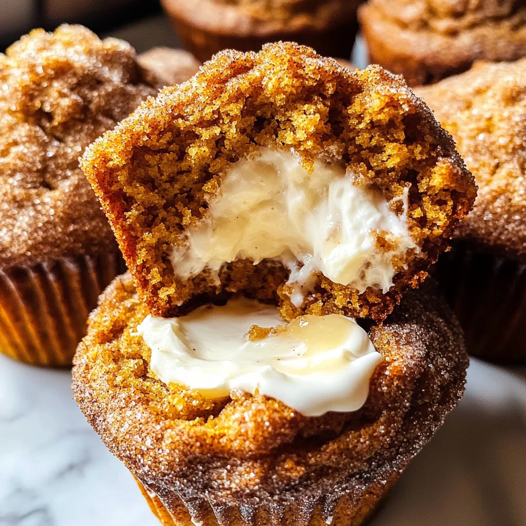 Pumpkin Muffins with Maple Cream Cheese Filling