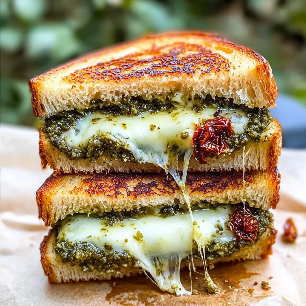 Sourdough Pesto Grilled Cheese