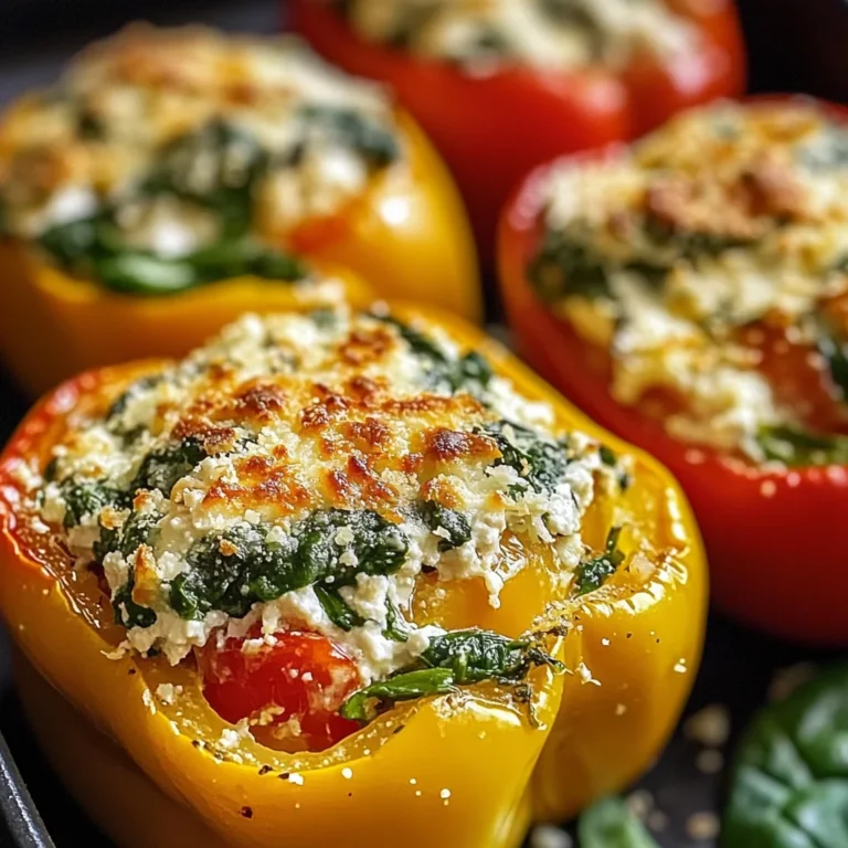 Spinach Ricotta Stuffed Peppers