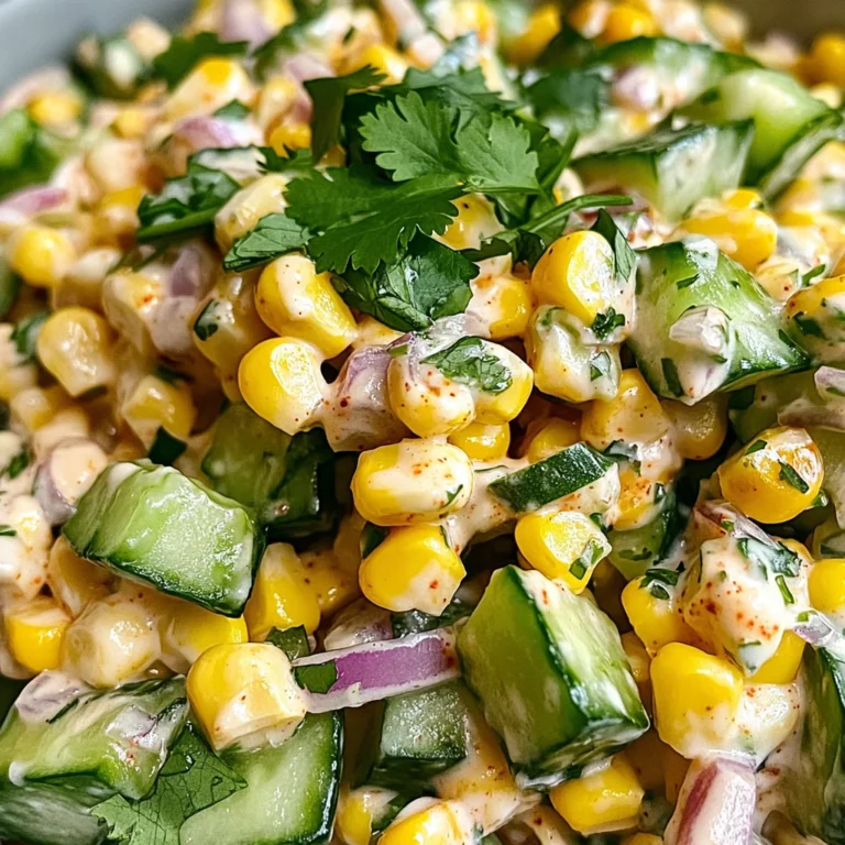 Street Corn Creamy Cucumber Salad