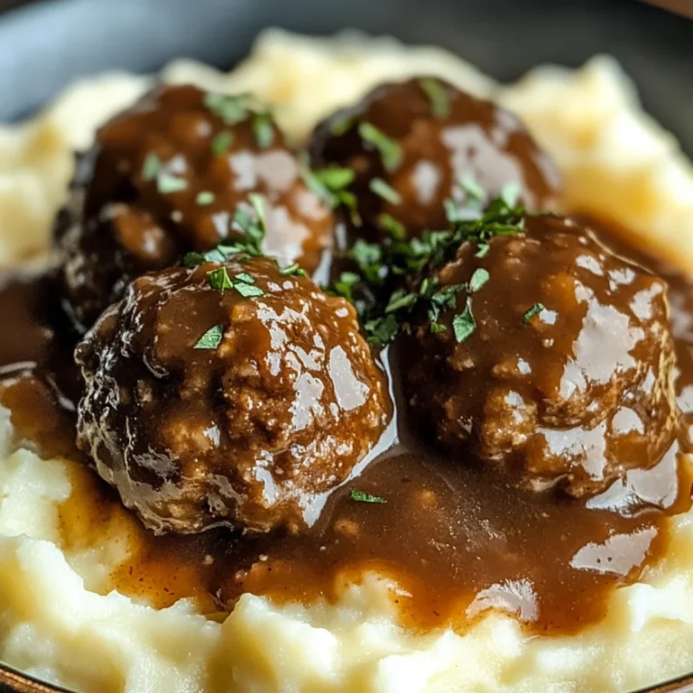 Tasty Slow Cooker Salisbury Steak Meatballs Recipe