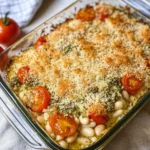 White Bean and Pesto Bake