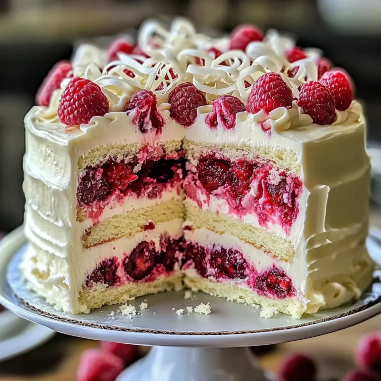 White Chocolate Raspberry Dream Cake : A Heavenly Dessert